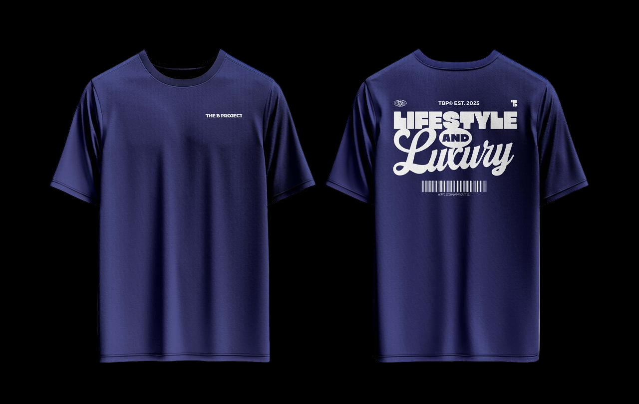 Playera "Lifestyle and Luxury" Marino