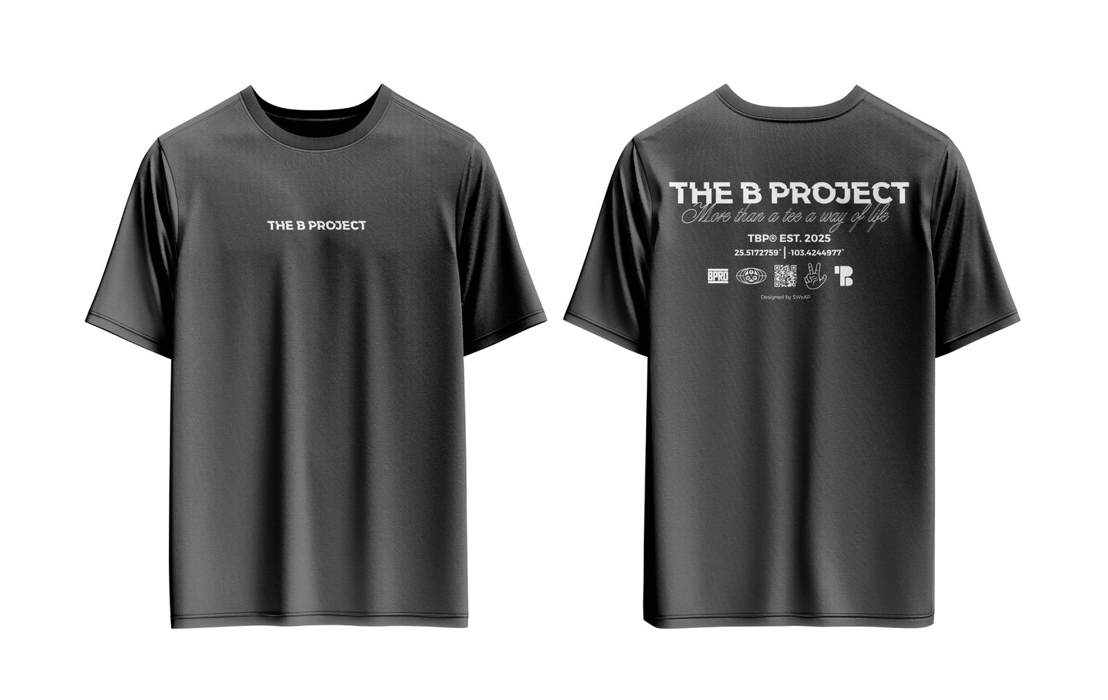 Playera "The B Project" Negra