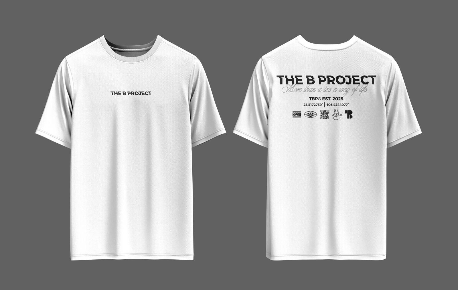 Playera "The B Project" Blanca